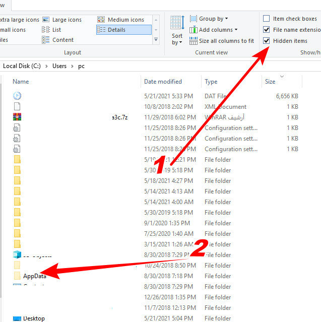 Show hidden files in Windows 10 Show hidden files in Windows 10